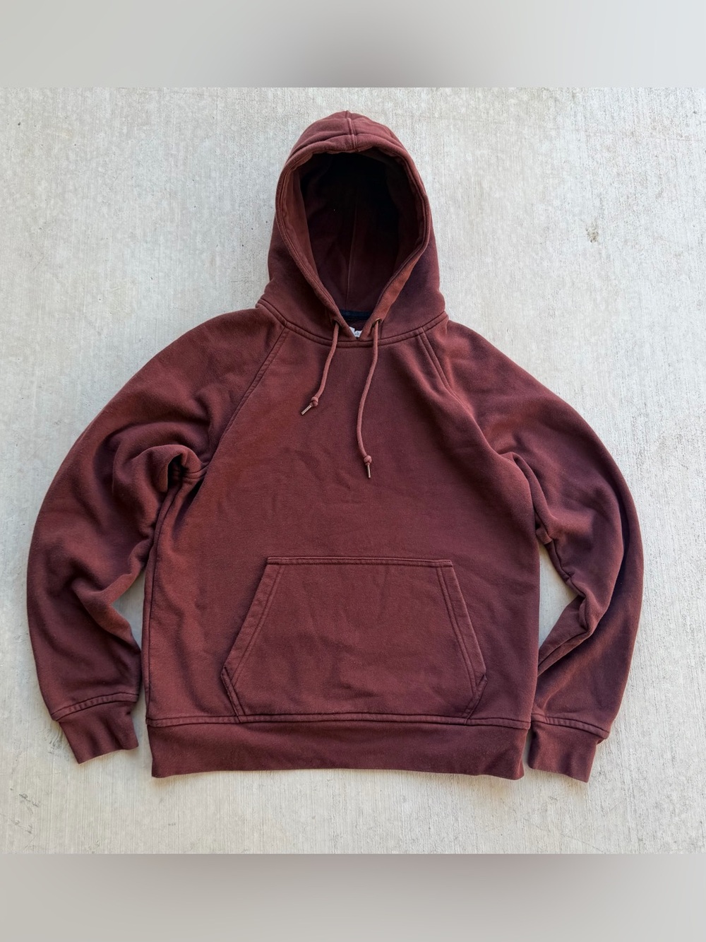 Flint And Tinder Hoodie Men Size Large Burgundy Pullover Made In USA
